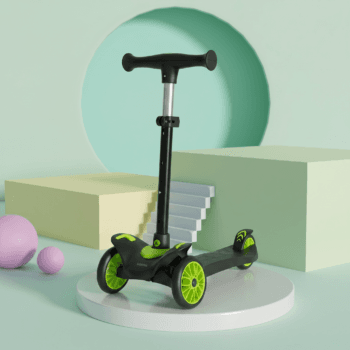 KIDOSKI WHIP - Kick Scooter for Kids Balancing Skills (2+ Years) - (Black-Green)