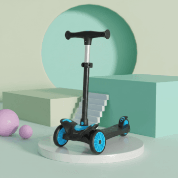 KIDOSKI WHIP - Kick Scooter for Kids Balancing Skills (2+ Years) - (Cyan-Black)